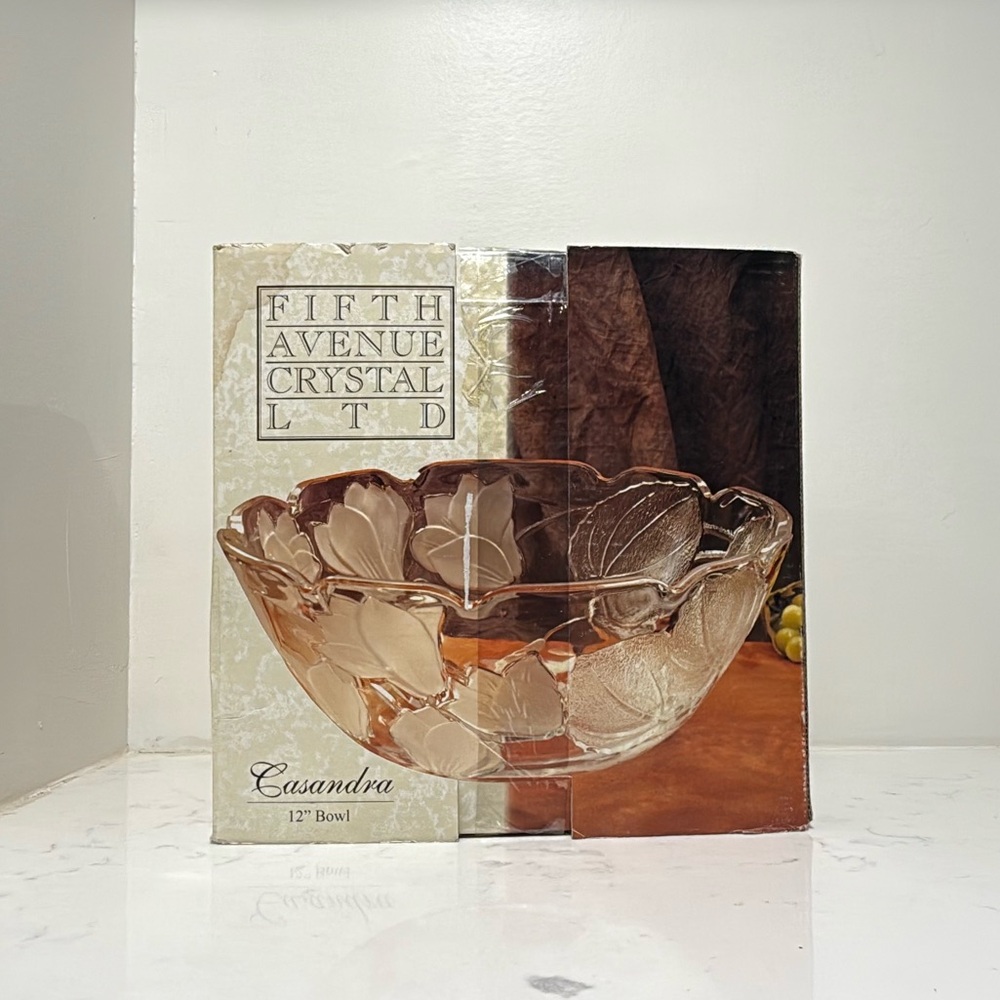 Fifth Avenue Crystal “Cassandra” Bowl • 12" • Brand New • Box Slightly Damaged